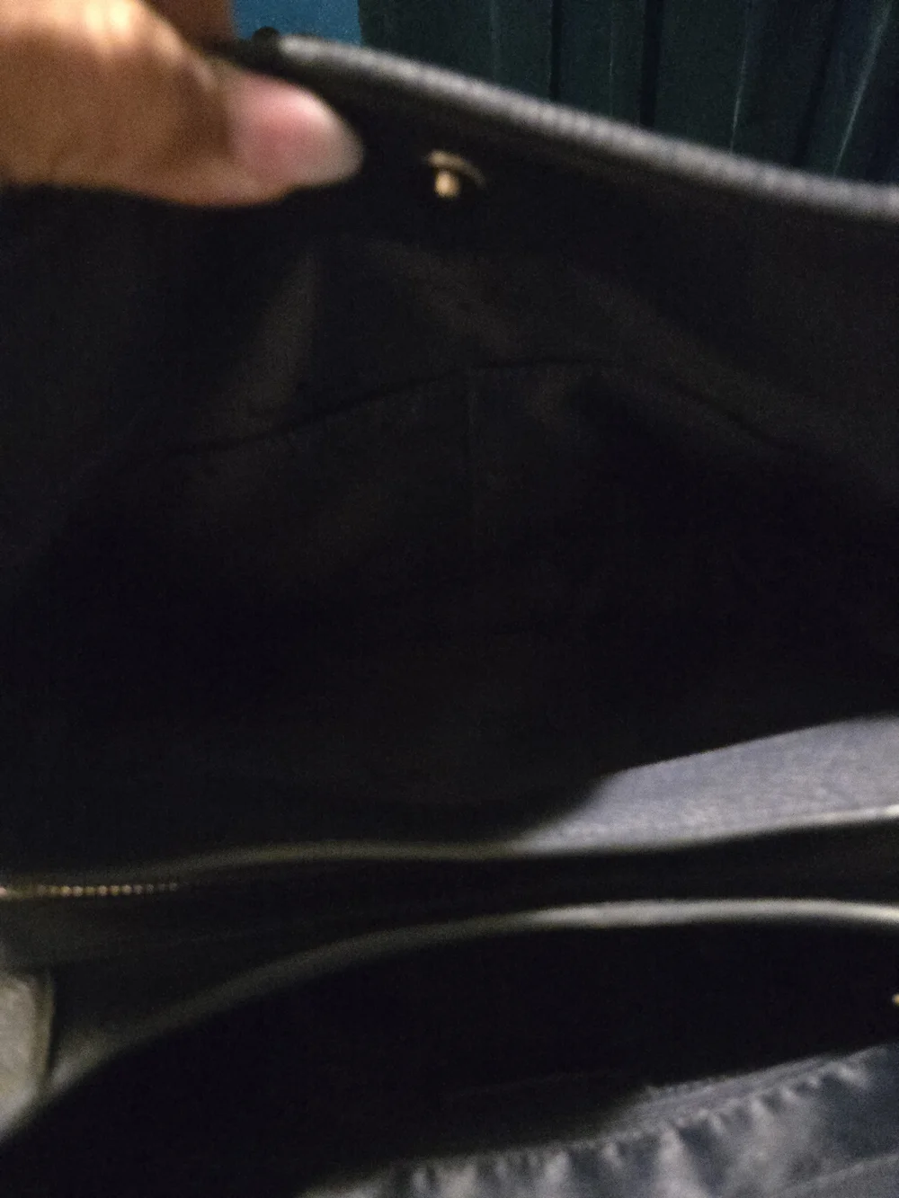 kate spade Diamond Patchwork Satchel in Black and Light Blue
